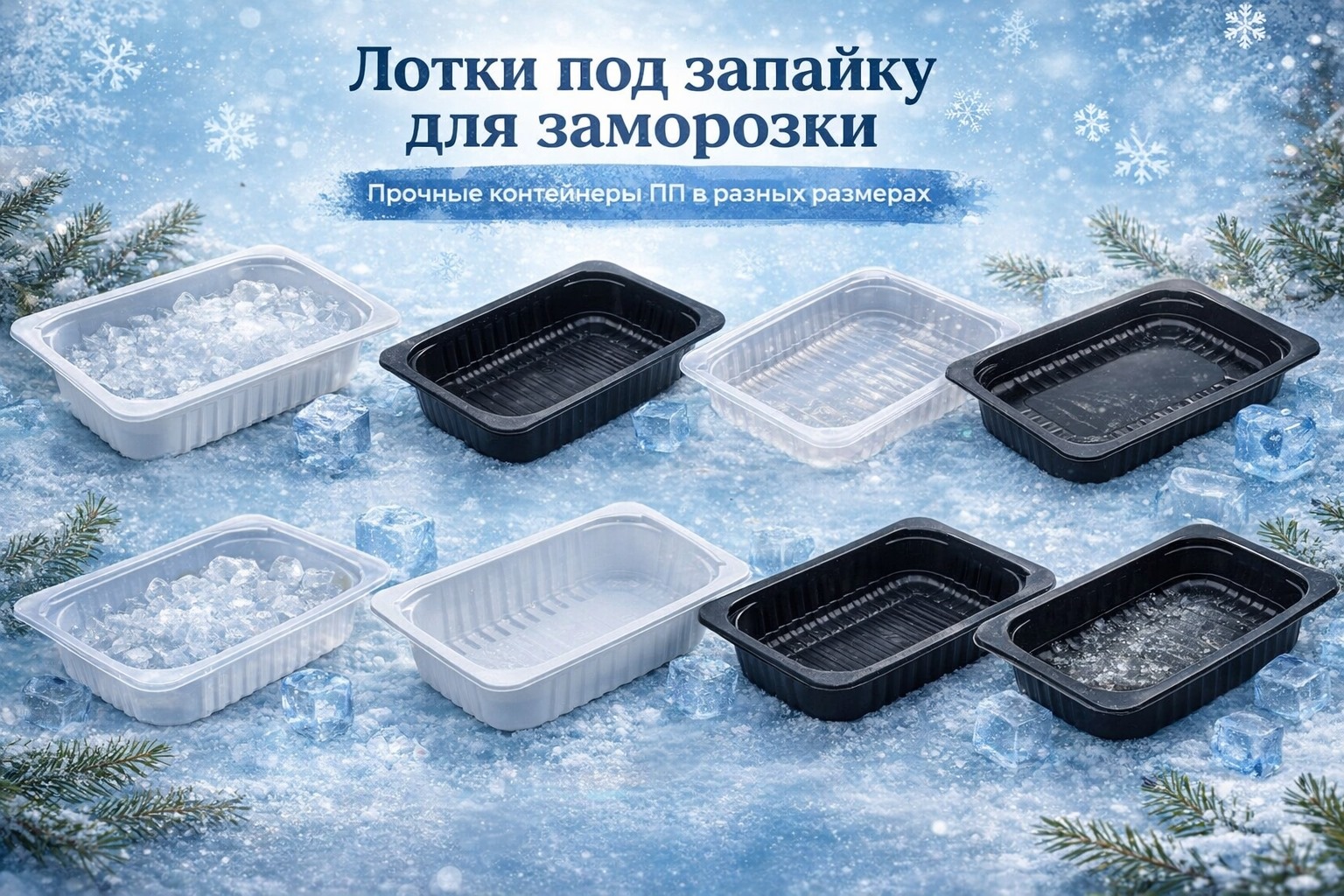 Лотки под запайку 210х148, для заморозки